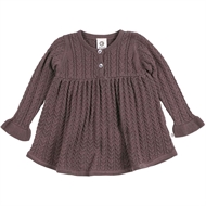 Knit Dress Baby, Müsli, Grape, str 68 cm